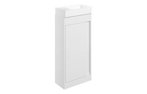 Carina 410mm Floor Standing Unit Inc. Basin - White Gloss